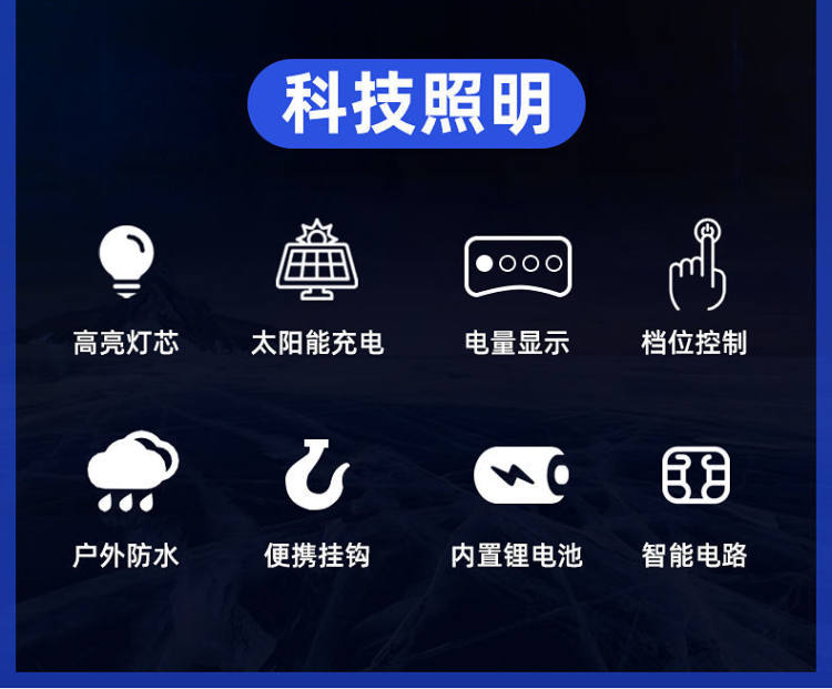 太阳能USB双充 led灯节能夜市摆摊超亮 图3