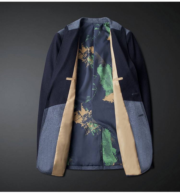传情豆 春秋羊毛休闲西服 图2