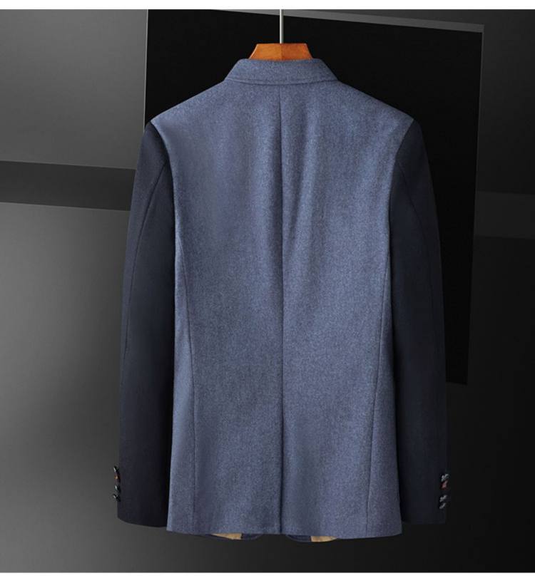 传情豆 春秋羊毛休闲西服 图8