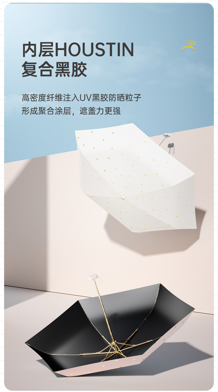 左都 防紫外线折叠迷你小巧晴雨两用伞 图7