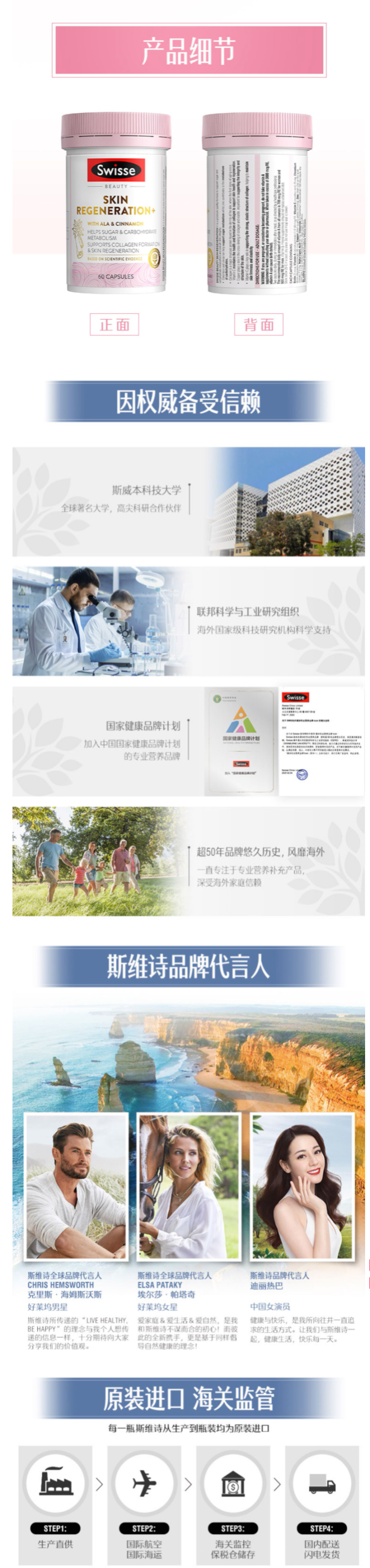 热巴同款 澳洲斯维诗 Swisse 金装抗糖丸 60片 图4