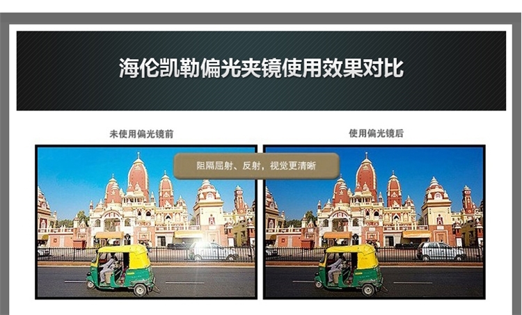 海伦凯勒 偏光镜夹片 开车墨镜夹 仅重4g 图12