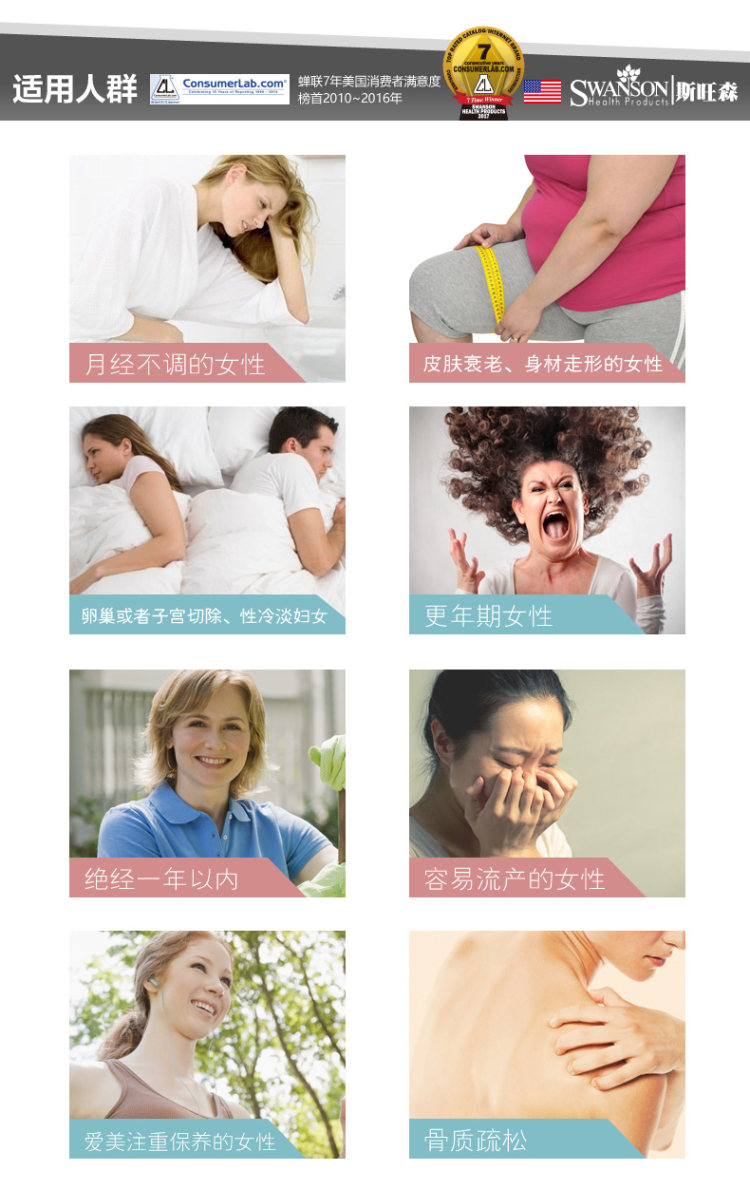 美国进口 斯旺森 大豆异黄酮胶囊 60片 卵巢保养 补充雌激素 图8
