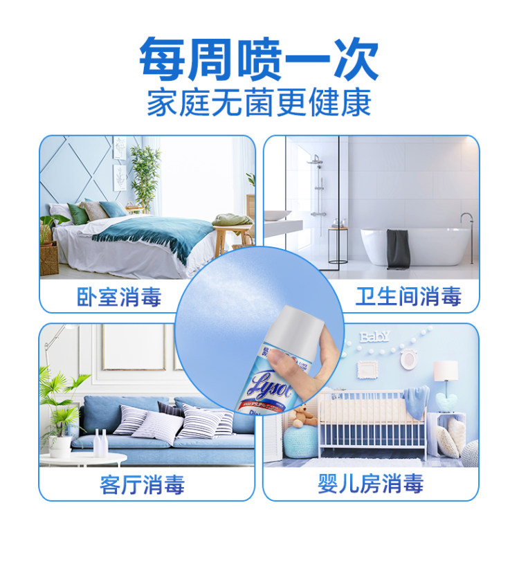 Lysol 进口杀菌消毒喷雾剂2瓶 图3