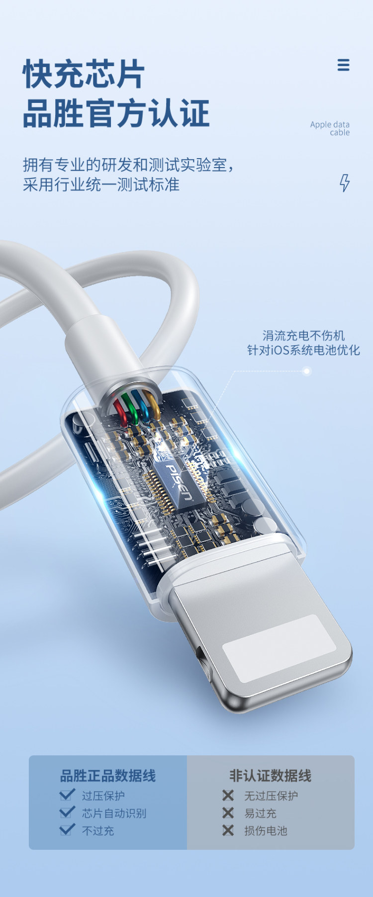 品胜 iPhone 苹果数据线 1m 图5