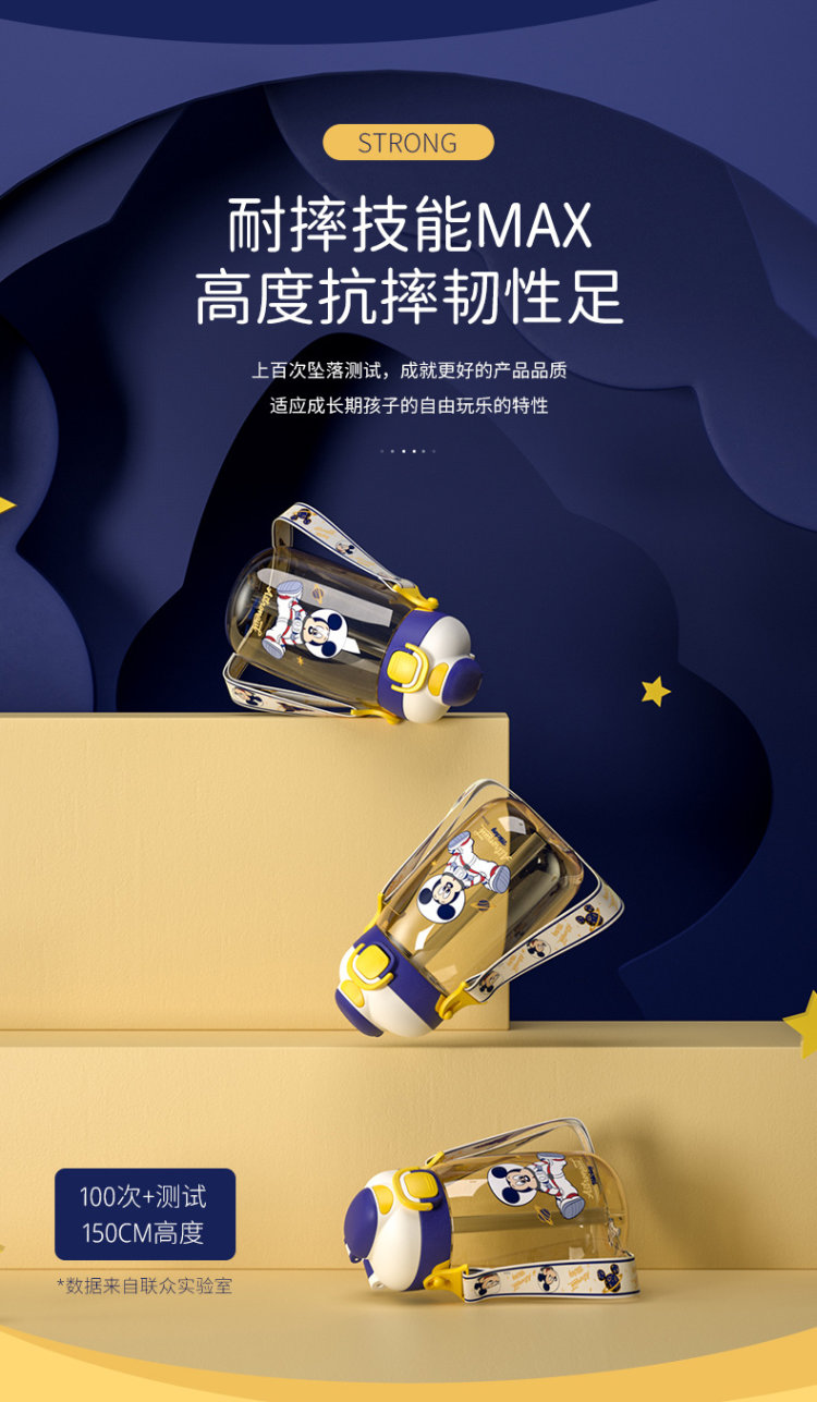 迪士尼 一盖双饮儿童水杯直饮便携 图11