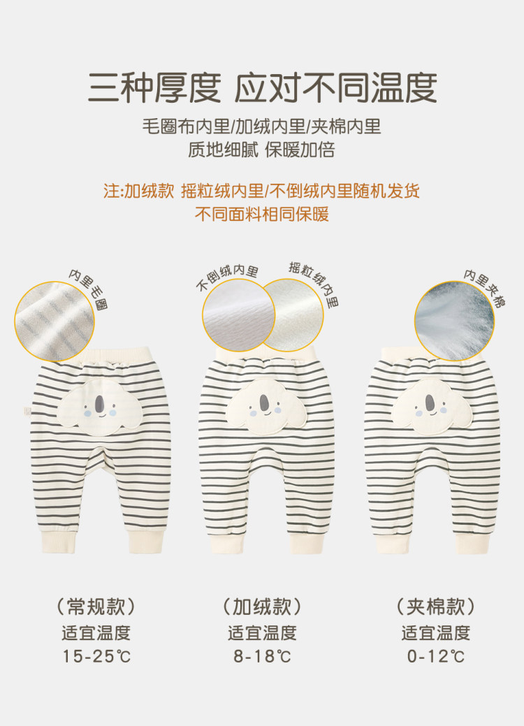 博睿恩 男女宝宝长裤可爱大PP裤 图3