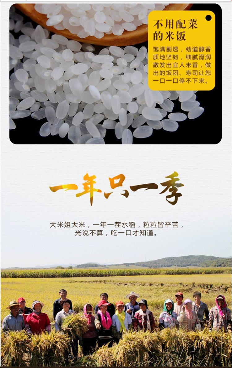 大米姐 秋田小町大米 寿司米 10斤 一年一季 图9