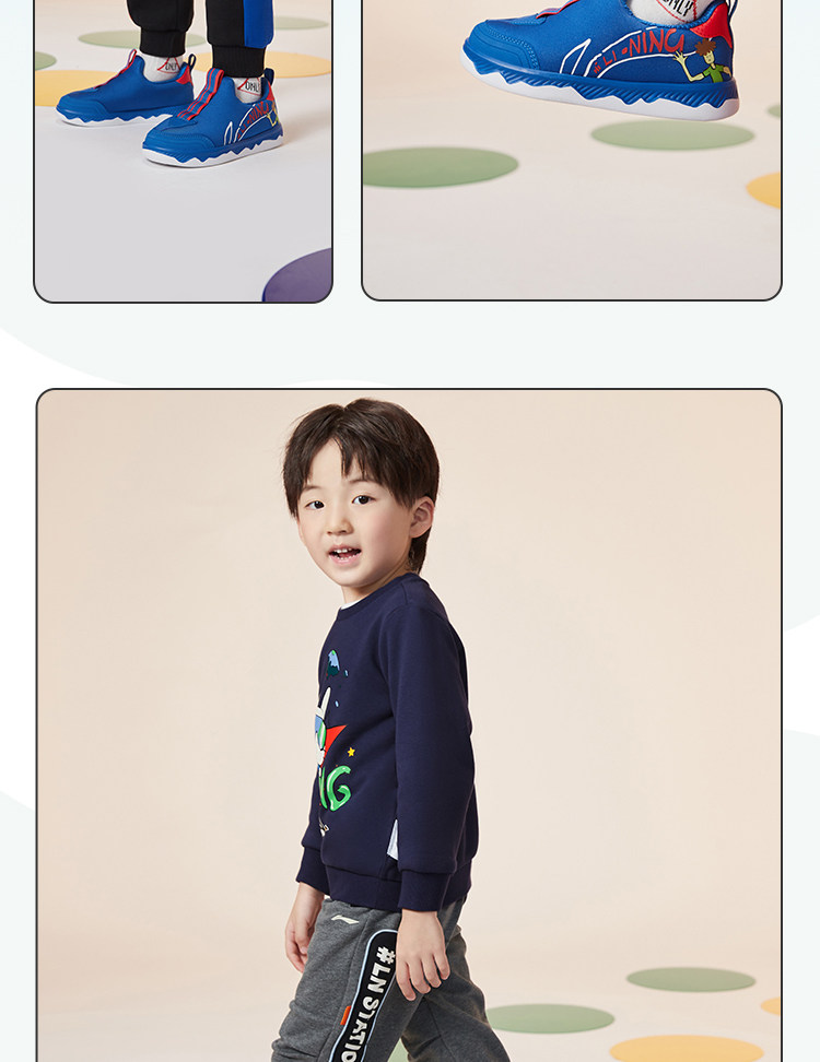 李宁x迪士尼玩具总动员  童鞋 春秋一脚蹬休闲运动鞋 图9