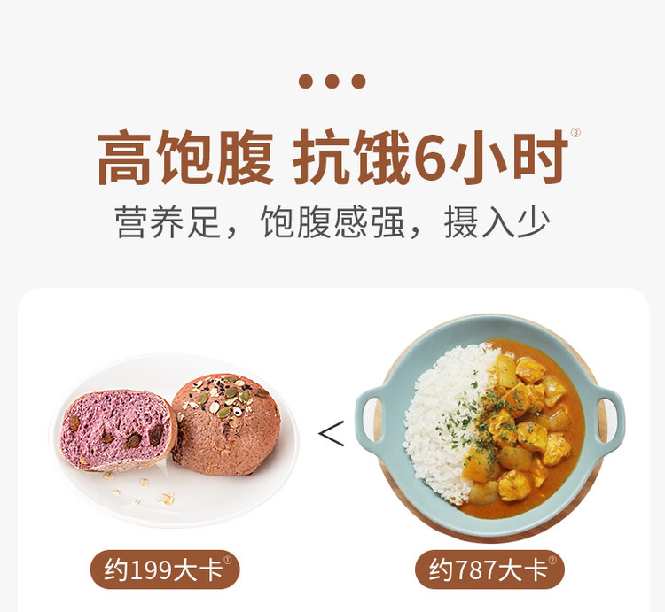 栖栖小屋 全麦低脂代餐欧包面包2斤装 图9