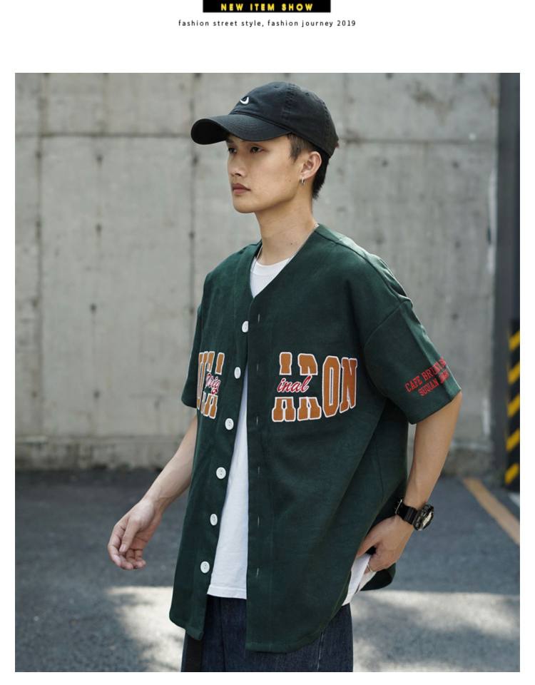JueAaron 刺绣美式棒球服短袖 图12