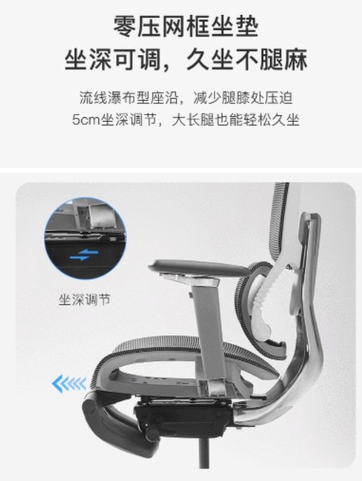 网易严选 领航员系列N2 人体工学5D转椅 图10
