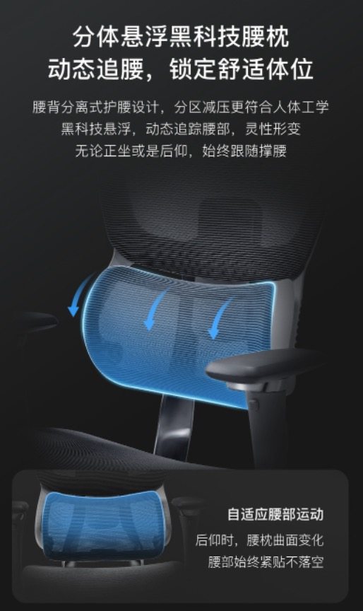 网易严选 领航员系列N2 人体工学5D转椅 图4