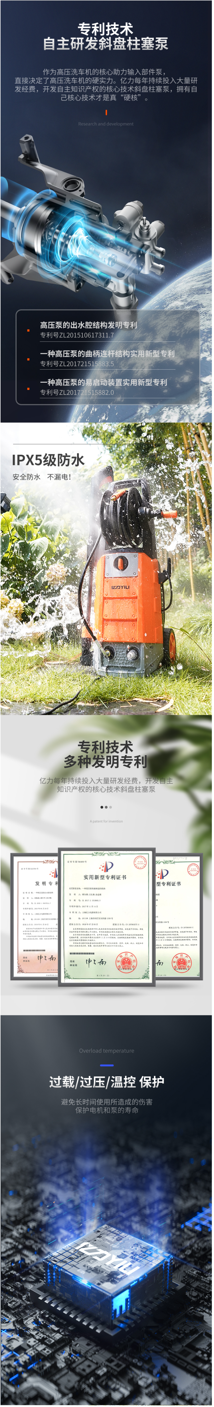 亿力 全自动高压洗车机 进出7米长 短枪+泡沫壶 图12