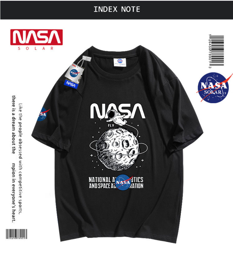 NASA SOLAR 联名款宽松情侣短袖 图9