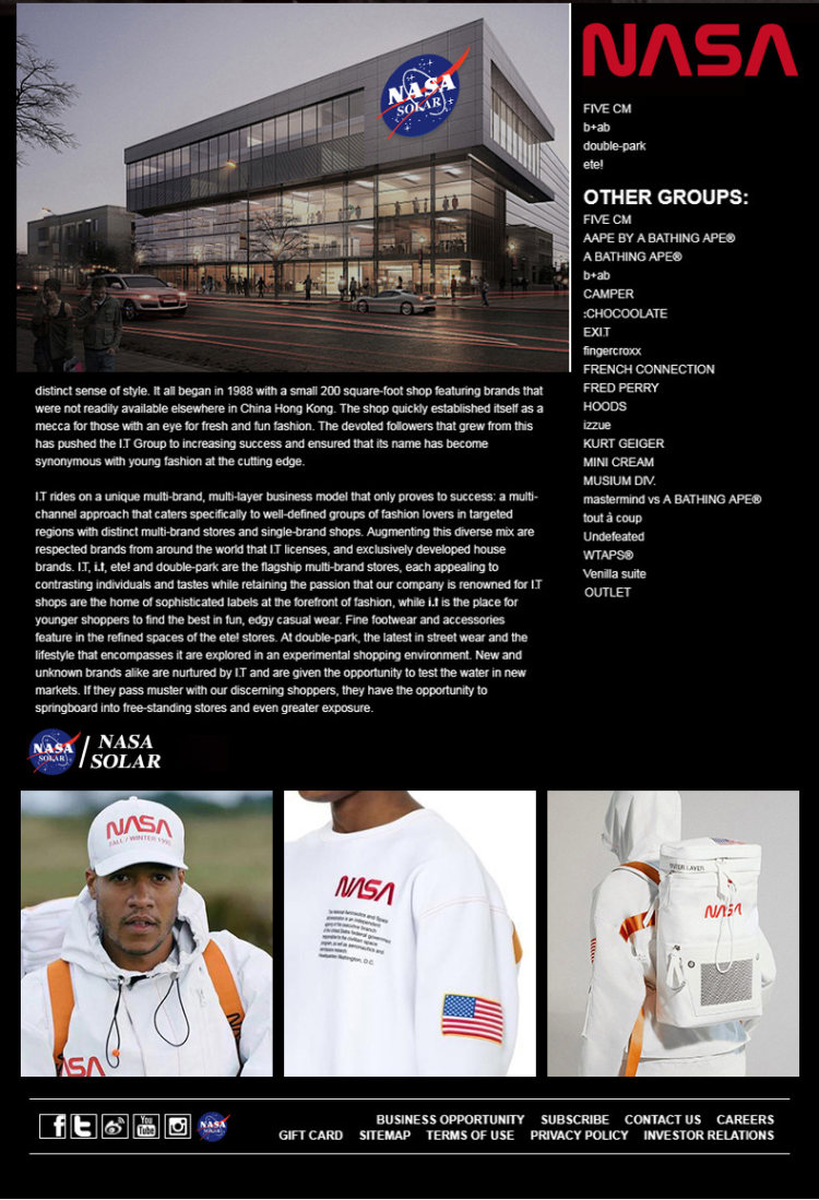 NASA SOLAR 联名款宽松情侣短袖 图2