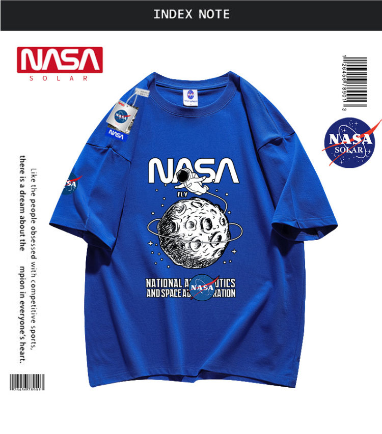 NASA SOLAR 联名款宽松情侣短袖 图11