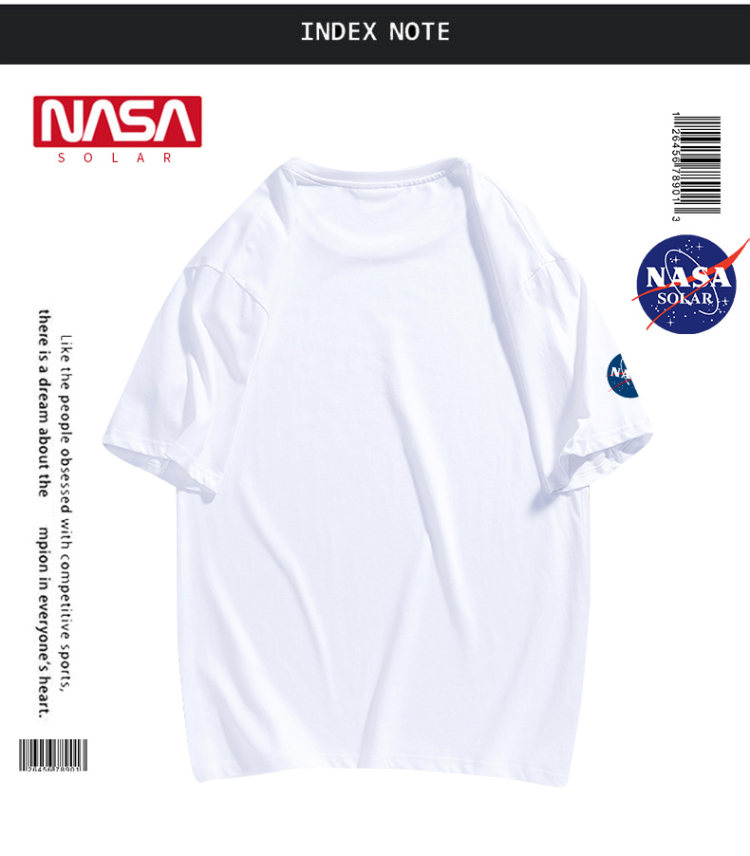 NASA SOLAR 联名款宽松情侣短袖 图7