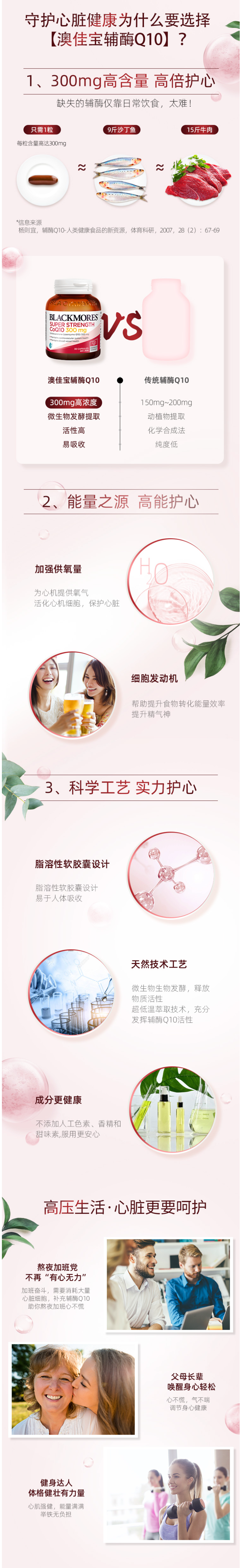 澳洲进口 澳佳宝 Blackmores 辅酶素Q10软胶囊 150mg*30粒 图2