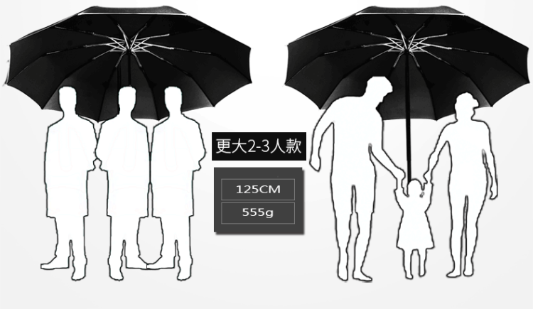 宝迪妮 抗强风全自动伞 铝合金+玻纤骨架 图7