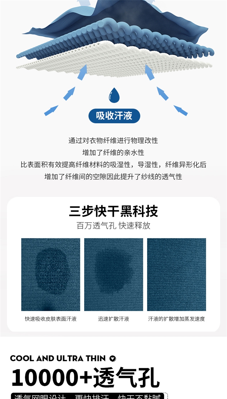 冰丝网眼镂空透气背心男速干运动无袖t恤 2件 图3