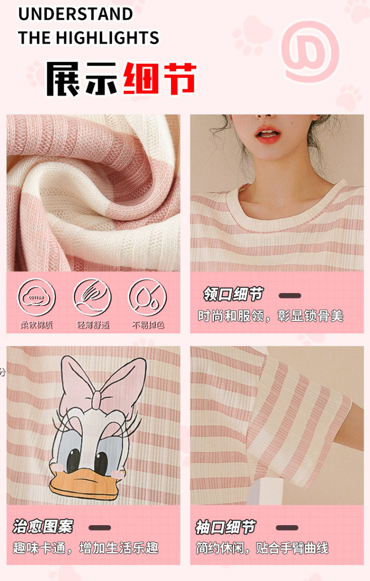 猫人大牌 夏季纯棉家居服睡裙 图4