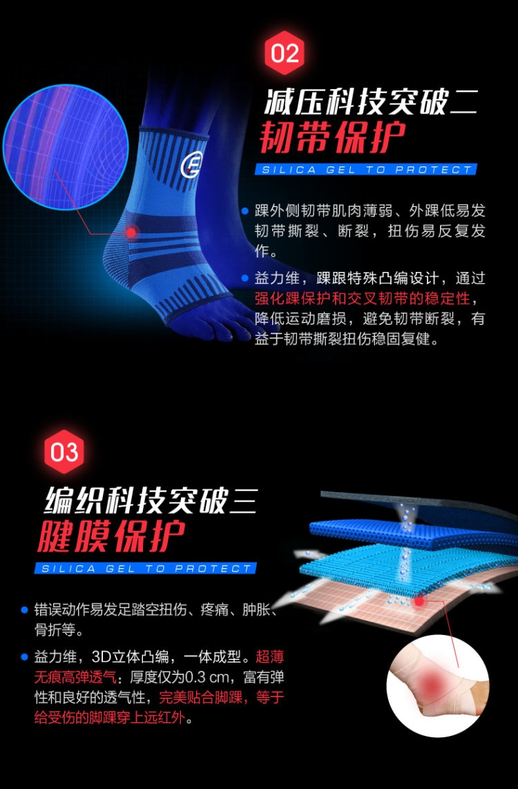 益力维 远红外专业护踝 肌腱关节养护 图3