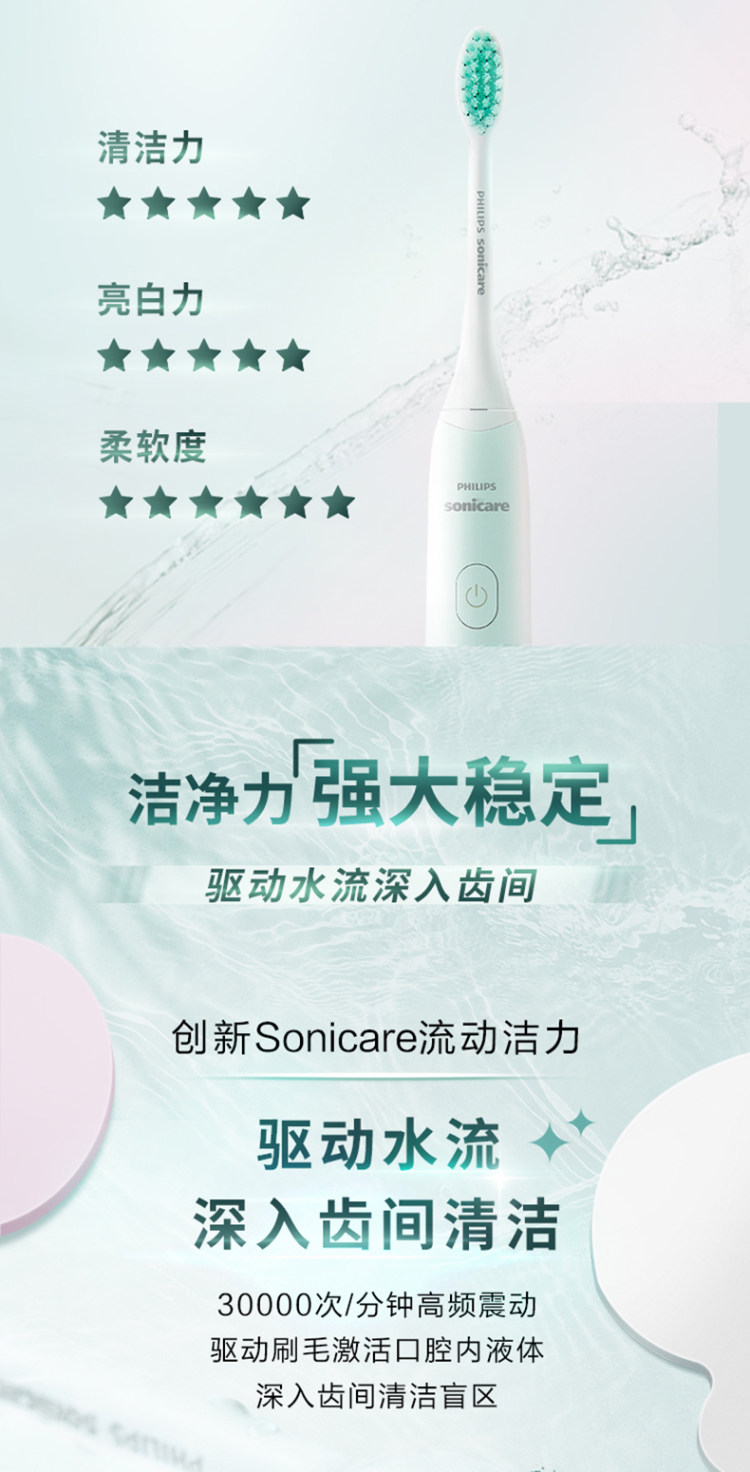 飞利浦 电动牙刷全自动成人 HX2 图3
