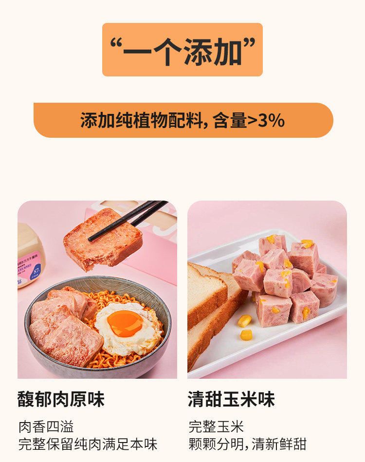肉班长 方方午餐肉2盒6块 图2