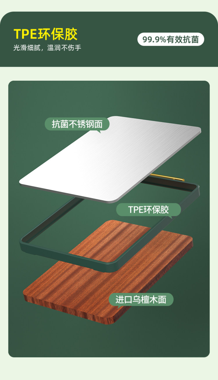 双面砧板抗菌防霉家用不锈钢水果案板厨房实 图7