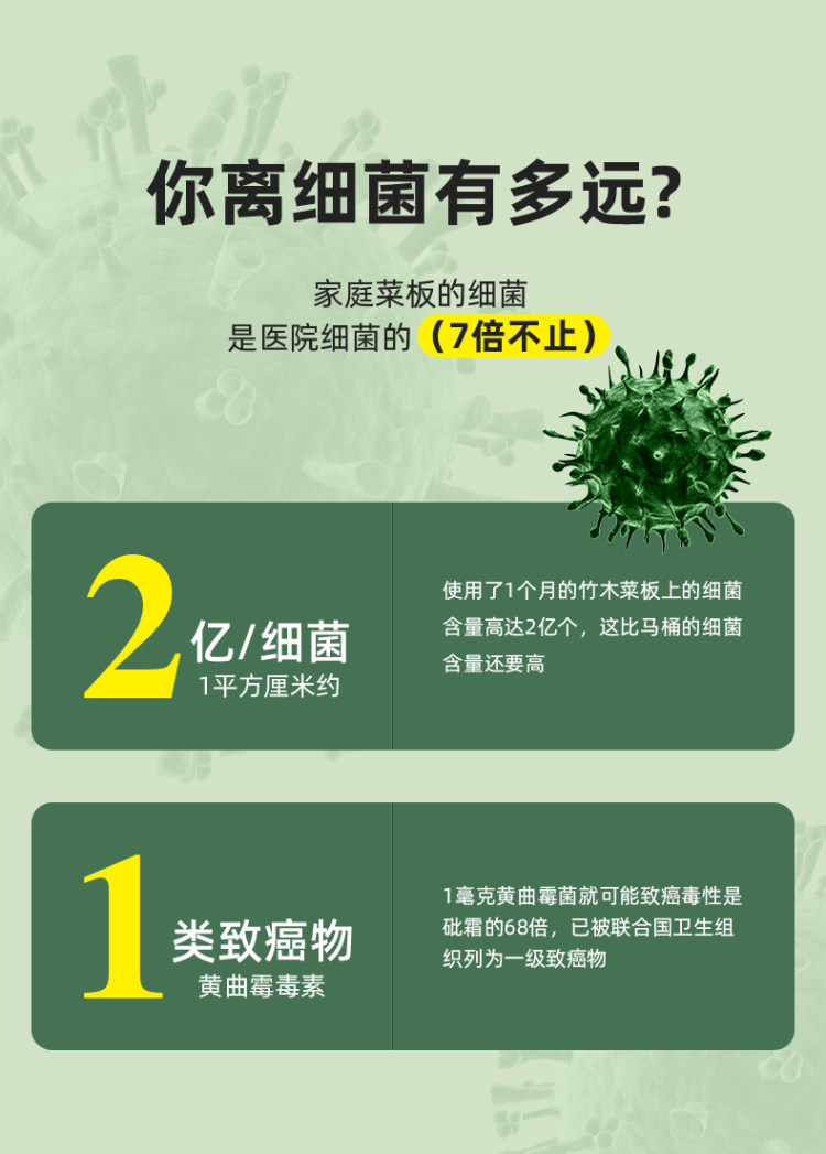 双面砧板抗菌防霉家用不锈钢水果案板厨房实 图2