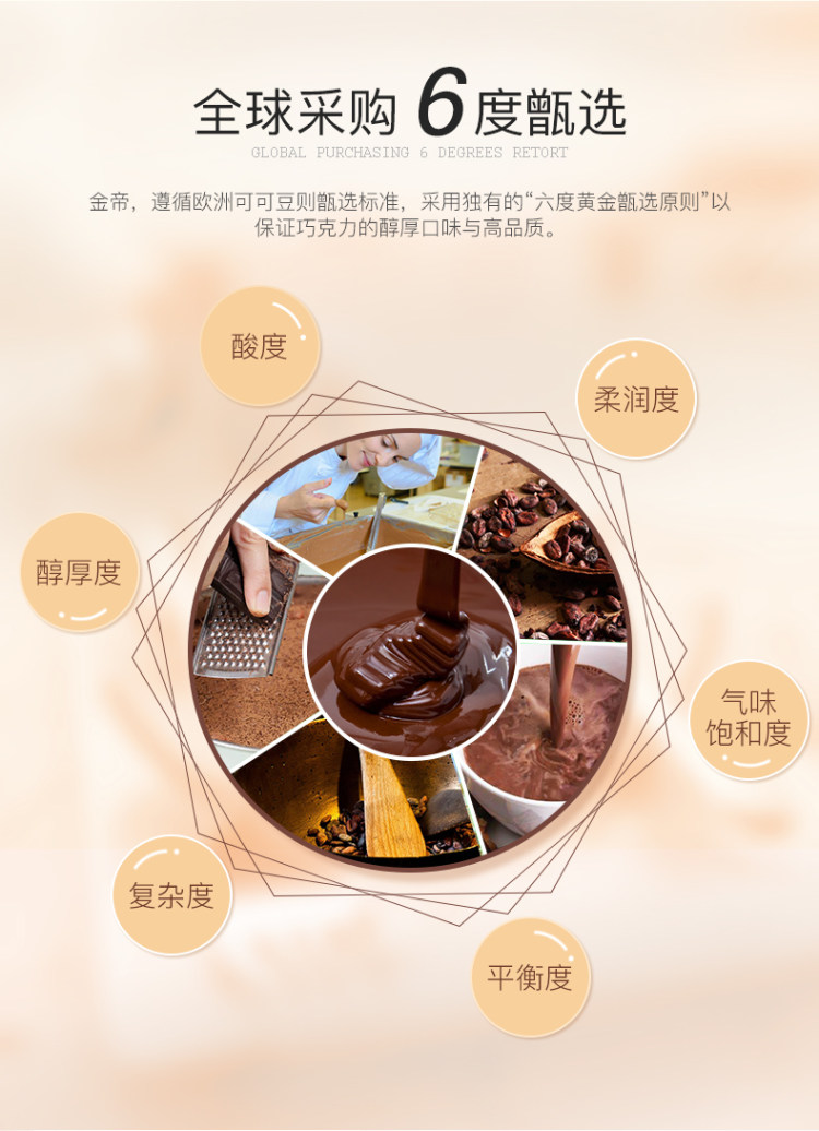 金帝  纯可可 榛仁夹心巧克力棒 156g*3盒 图4