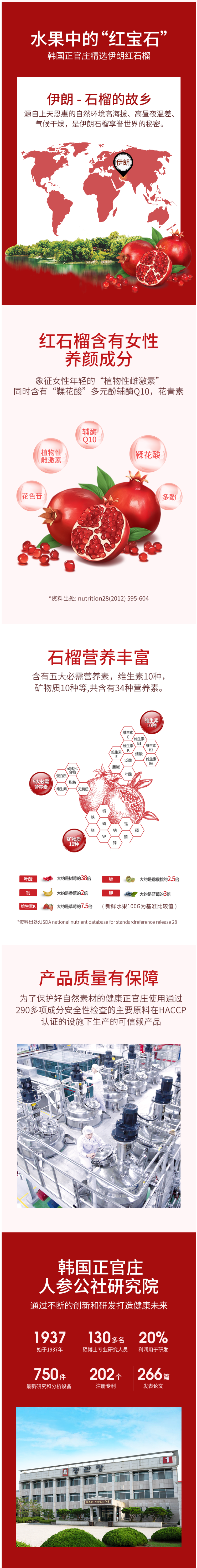 临期清仓 韩国进口 正官庄 高丽参红参石榴浓缩液 10ml*30条 高端礼盒装 图7