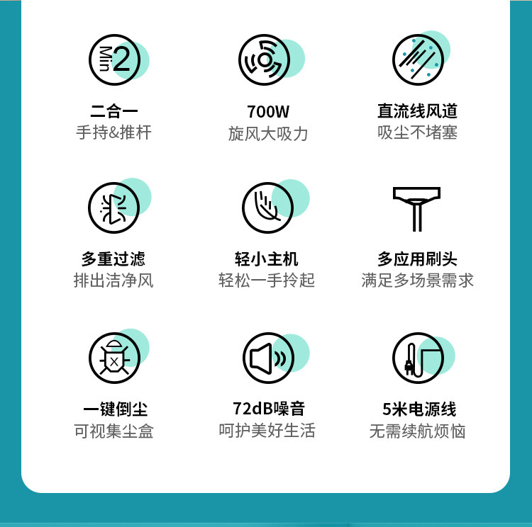 奥克斯 家用小型手持式大吸力吸尘器 图3