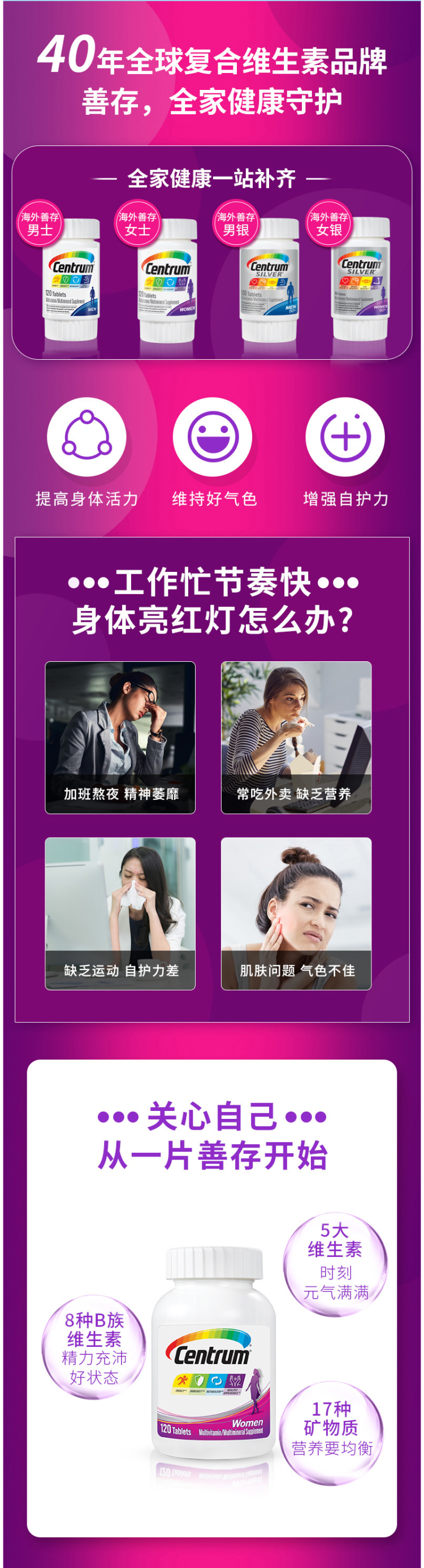 美版 善存 女士 复合维生素片 120粒 图1