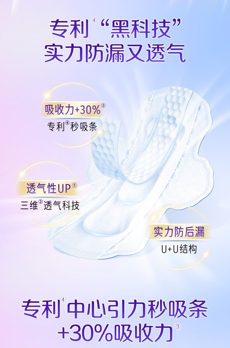 洁婷 透气双U系列棉柔超薄卫生巾组合（日夜50片+裤子10条+护垫20片） 29.9元包邮 买手党-买手聚集的地方