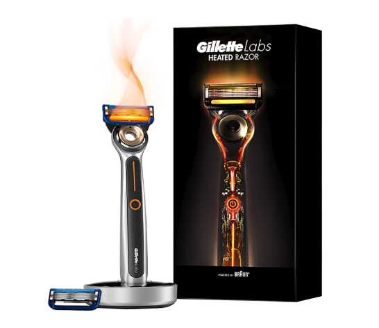 <span>白菜！</span>GilletteLabs 吉列 Heated热感 男士SPA级手动剃须刀（1刀架+2刀头+无线充电底座）新低379.26元
