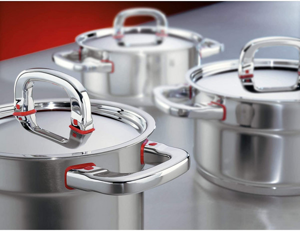 WMF 福腾宝 Premium One顶级系列 不锈钢红圈锅5件套（汤锅5.6L+3.3L+2L+煎锅20cm+长柄锅16.5cm）新低2062.8元