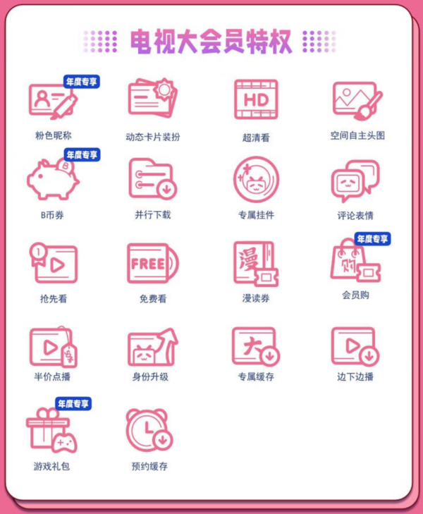 bilibili 哔哩哔哩 电视端大会员年卡+掌阅年卡