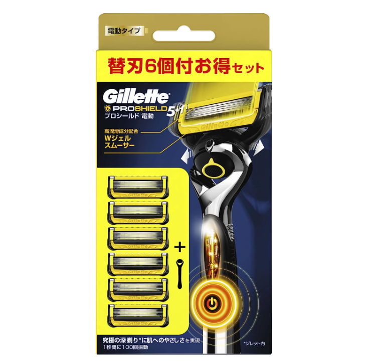Gillette 吉列 ProShield Power 锋隐致护电动剃须刀（1刀架6刀头）180.41元