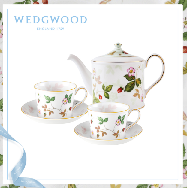 Wedgwood 玮致活 骨瓷 野草莓茶杯碟组 200ml275.06元