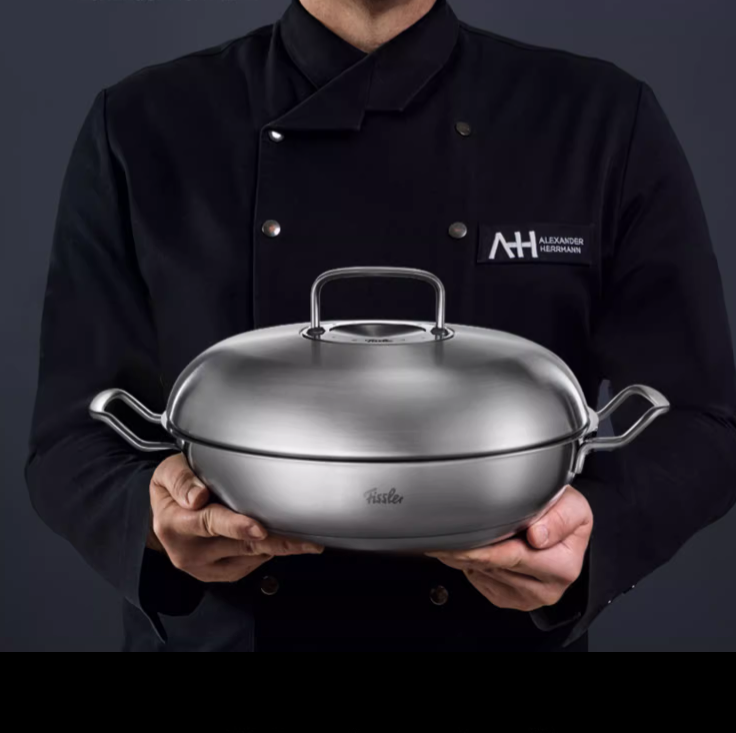 Fissler 菲仕乐 Original-Profi雅格系列 Ø28cm加深不锈钢双耳炒锅3L1108.3元（天猫旗舰店折后1859元）