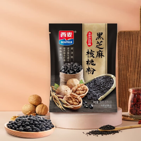 Seamild 西麦 黑芝麻核桃粉 350g*2袋 19.9元包邮 买手党-买手聚集的地方