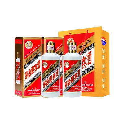 貴州茅臺53度迎賓酒(飛天標)500ml*2瓶醬香型白酒(含禮袋) - 價格