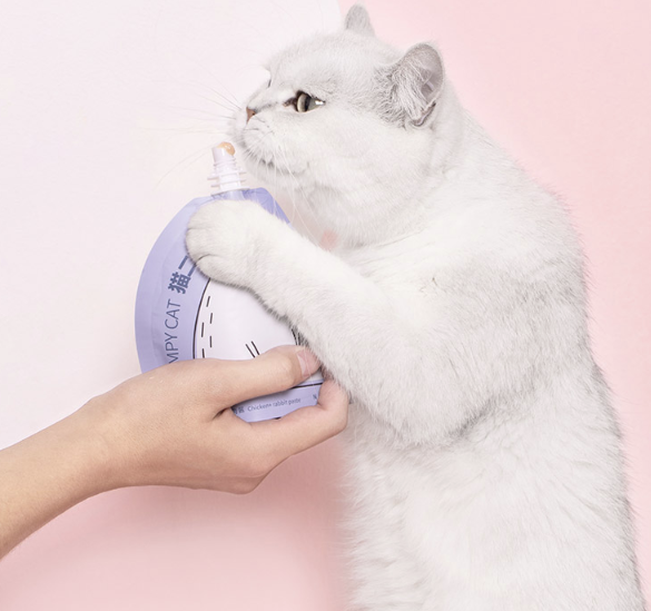 让猪咪不顾一切地抢夺猫酱：FURRYTAIL尾巴生活 猫二胖吸吸酱 猫咪零食 金枪鱼鱼子酱 90g 