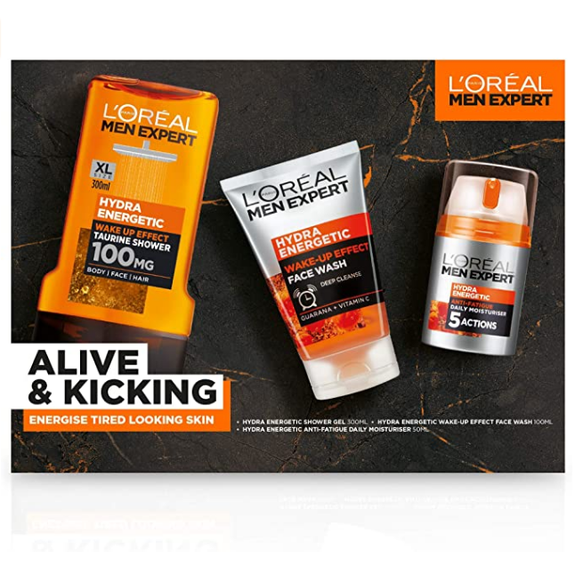 L'Oreal 欧莱雅 男士劲能醒肤套装（沐浴露300ml+面霜50ml+洁面100ml）78.44元