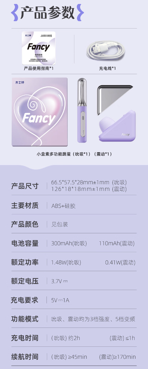 jissbon 杰士邦 fancy系列 小紫盒 多功能跳蛋