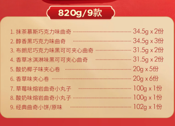 Franzzi 法丽兹 金兔吉福 曲奇饼干礼盒 820g