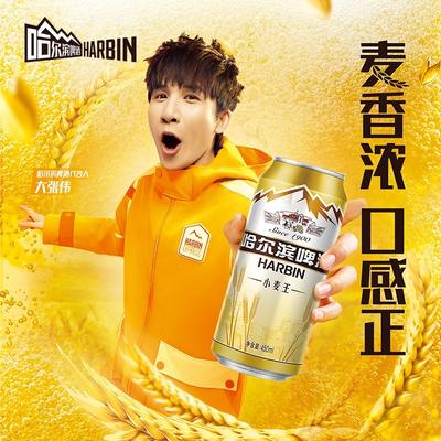 哈爾濱啤酒哈爾濱harbin經典小麥王啤酒450ml15聽整箱裝