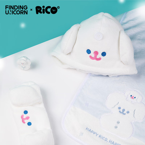 FINDING UNICORN 寻找独角兽 RiCO毛绒洗漱三件套装